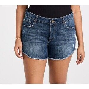DL1961 Jean Shorts Womens Size 20W Blue Denim Karlie Boyfriend NEW